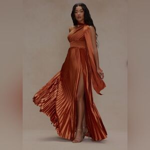 Fashion Nova Unforgettable Night Satin Gown